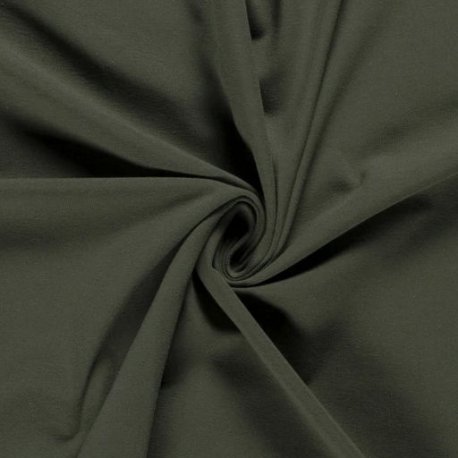 Tricot Uni Katoen/Elastan Groen 126