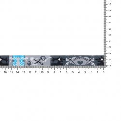 GEWEVEN BAND HANDMADE 17MM 67467-01 Grijs, Blauw