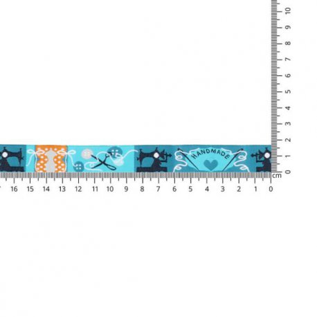 GEWEVEN BAND HANDMADE 17MM 67467-04 Blauw, Grijs