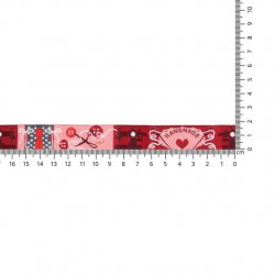 GEWEVEN BAND HANDMADE 17MM 67467-06 Roze, Grijs