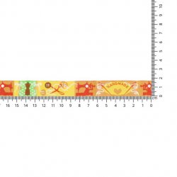 GEWEVEN BAND HANDMADE 17MM 67467-08 Geel, Groen