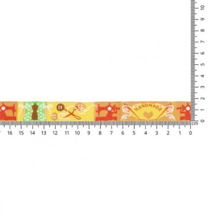 GEWEVEN BAND HANDMADE 17MM 67467-08 Geel, Groen