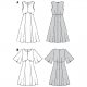 Burda 61339 Jurkje en shirt van Viscose, Crepe, Linnen of stofmenging