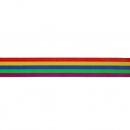 10 mtr ELASTIEK GESTREEPT REGENBOOG 40MM 78526 geel