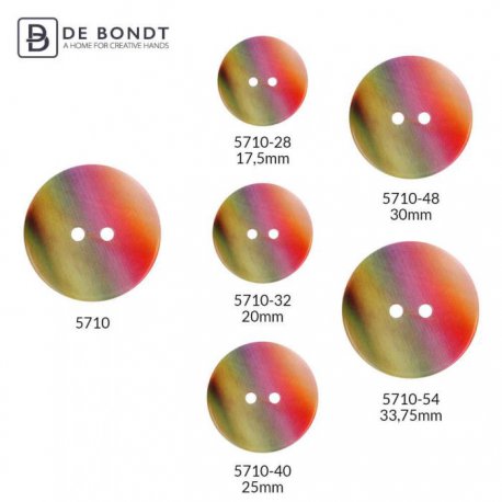 Knoop Parelmoer Regenboog 5710 Oranje