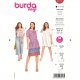 Burda 6117  Jurken en T-shirt van katoen, linnen, viscose, crepe of stofmenging