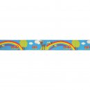 25 mtr Blauw galonband met hertje en regenboog 	017.1128