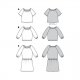 Burda 6111 Jurkje en shirts van Viscose, Crepe, poplin of satijn