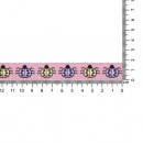 25 mtr GEWEVEN BAND LIEVEHEERSBEESTJES 17MM 67481-04 Roze