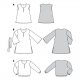 Burda 6126 Blouses van Viscose, crepe, katoen of Linnen