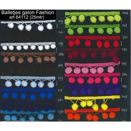 Balletjesgallon Fashion per 25 mtr