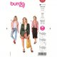 Burda 6123 jasjes van Katoen, stofmenging, linnen, jeans of boucle