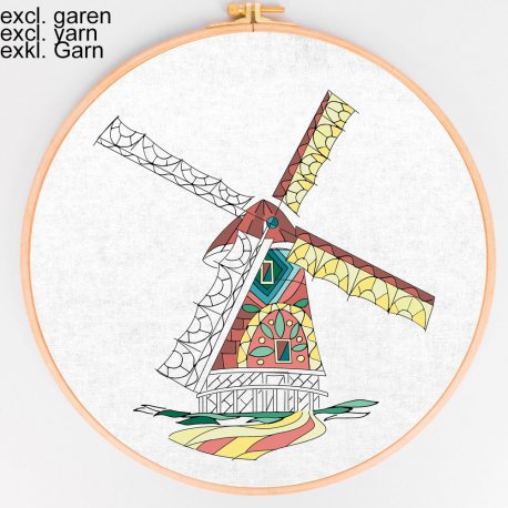 SIMY'S BORDUURPAKKET VOORBEDRUKT MOLEN 40X40CM 14641-DB2863