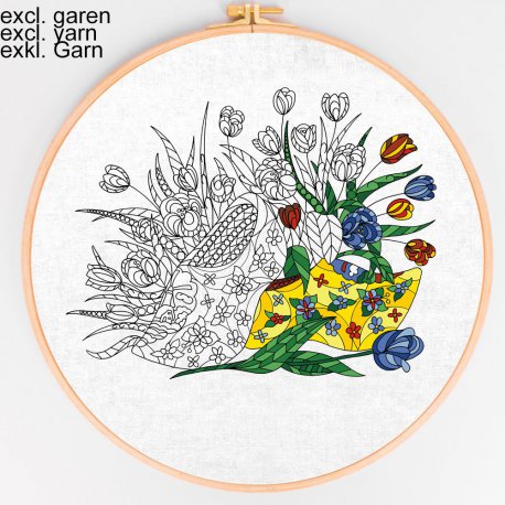 SIMY'S BORDUURPAKKET VOORBEDRUKT KLOMP 40X40CM 14643-DB2863