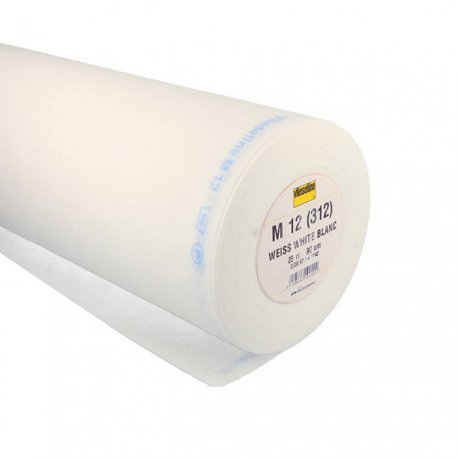 VLIESELINE TUSSENVOERING M12 NAAIBAAR 90CM WIT 229090