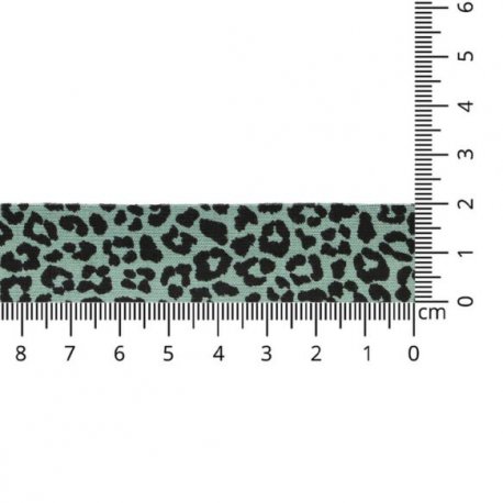 OAKI DOKI TRICOT BIAISBAND LUIPAARD PRINT 20MM blauw PR20-03-3001