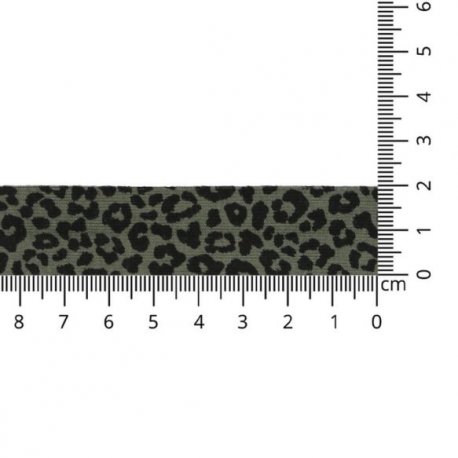OAKI DOKI TRICOT BIAISBAND LUIPAARD PRINT 20MM groen PR20-03-3002