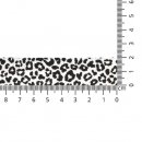 5x 3mtr OAKI DOKI TRICOT BIAISBAND LUIPAARD PRINT 20MM wit PR20-03-3004