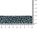 5x 3 mtr OAKI DOKI TRICOT BIAISBAND LUIPAARD PRINT 20MM blauw PR20-03-3005