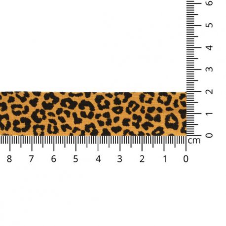 OAKI DOKI TRICOT BIAISBAND LUIPAARD PRINT 20MM geel PR20-03-3006