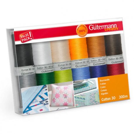 GÜTERMANN NAAIGARENSET COTTON NR.30 12X300M G734023-1