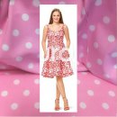 Stof voor jurk model A van Burda 6536 Katoen met Grote Stippen 115295  Roze