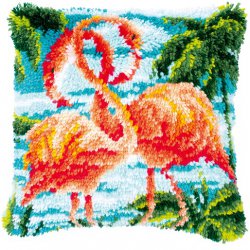 KNOOPKUSSEN KIT FLAMINGO'S PN-0186006