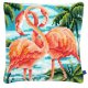 KRUISSTEEKKUSSEN KIT FLAMINGO'S  PN-0155019