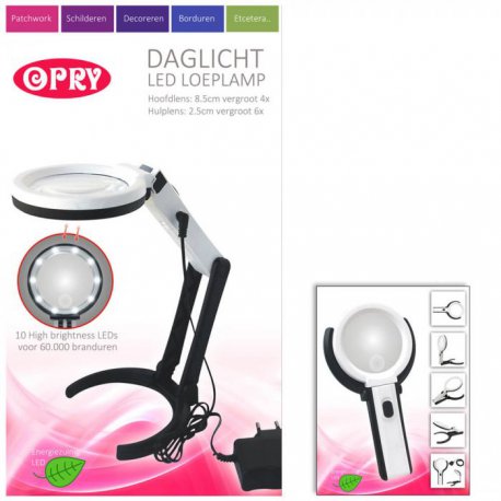OPRY DAGLICHT LED LOEPLAMP OPLAADBAAR 8,5 CM DIAMETER 97072