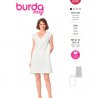 Burda 6048 Jurk van katoen, Linnen, Satijn, pique of Stofmenging