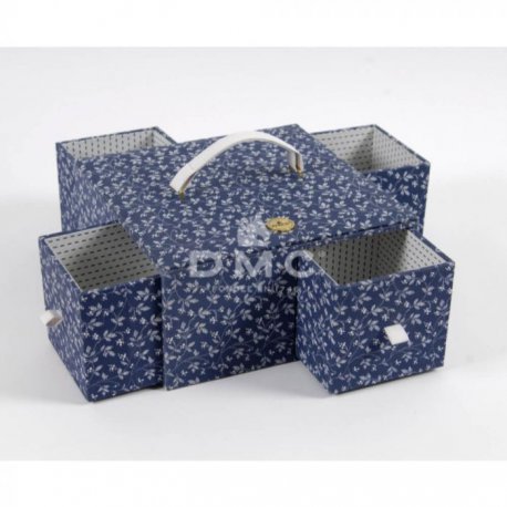 DMC BLUE BOXES NAAIDOOS MET SMALLE LADES 25X25X12,5CM U1893