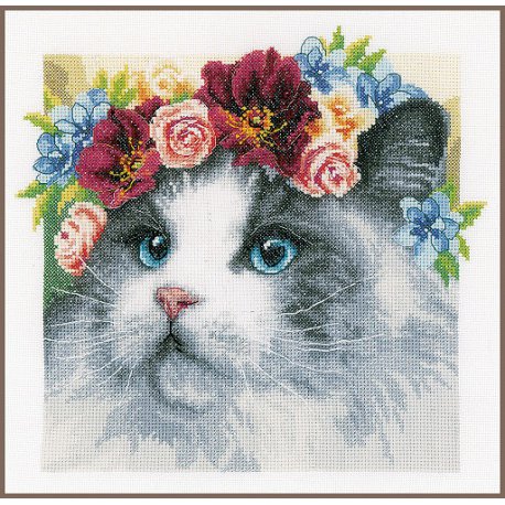 TELPAKKET KIT RAGDOLL MET BLOEMENKRANS  PN-0189340 of PN-0191866