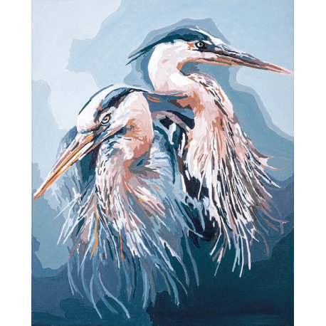 PAINT BY NUMBER KIT GROTE BLAUWE REIGERS  PN-0194388