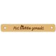 Leren label Met Liefde Gemaakt 7 x 1 cm. 	020.1179 kleur 001