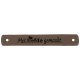 Leren label Met Liefde Gemaakt 7 x 1 cm. 	020.1179 kleur 003
