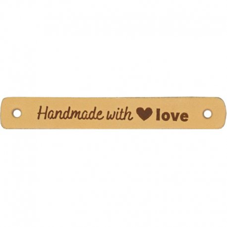 Leren Label Handmade with Love 020.1180 kleur 001