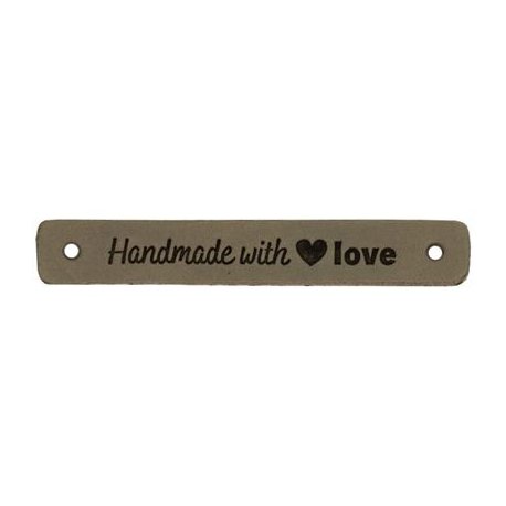 Leren Label Handmade with Love 020.1180 kleur 002