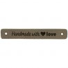 5x2stuks Leren Label Handmade with Love 020.1180 kleur 002