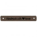5x2stuks Leren Label Handmade with Love 020.1180 kleur 003