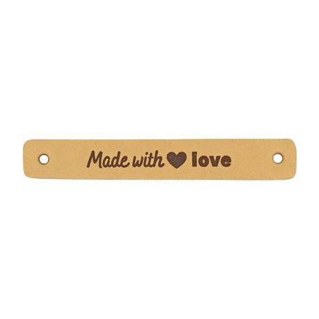 Leren Label Handmade with Love 020.1181 kleur 001