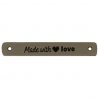 5x2stuks Leren Label Handmade with Love 020.1181 kleur 002