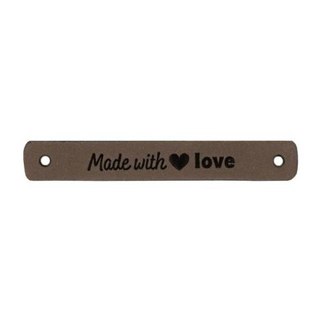 Leren Label Handmade with Love 020.1181 kleur 003