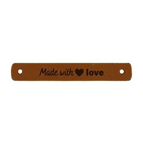 Leren Label Handmade with Love 020.1181 kleur 004