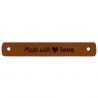 2 stuks Leren Label Handmade with Love 020.1181 kleur 004