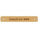 5x2stuks Leren Label Gemaakt door Oma 7 x 1 cm 020.1182 kleur 001