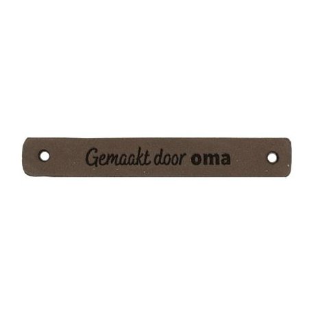 Leren Label Gemaakt door Oma 7 x 1 cm 020.1182 kleur 003