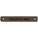 5x2stuks Leren Label Gemaakt door Oma 7 x 1 cm 020.1182 kleur 003