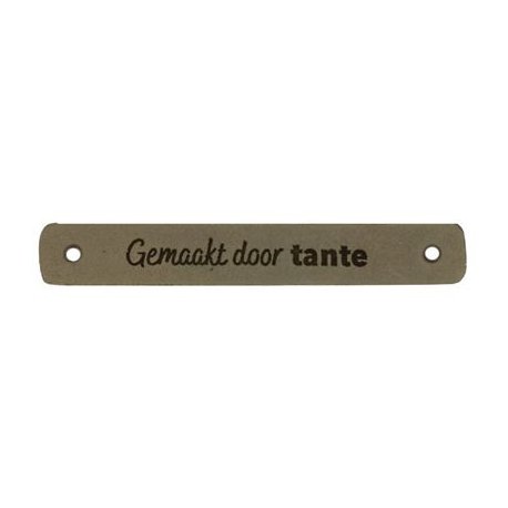 Leren Label Gemaakt door Tante 7 x 1 cm 020.1183 kleur 002