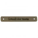 5x2stuks Leren Label Gemaakt door Tante 7 x 1 cm 020.1183 kleur 002