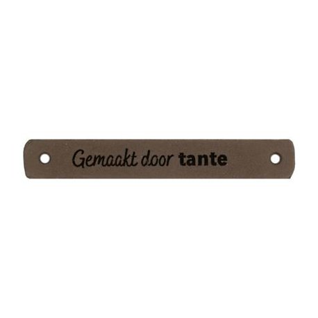 Leren Label Gemaakt door Tante 7 x 1 cm 020.1183 kleur 003